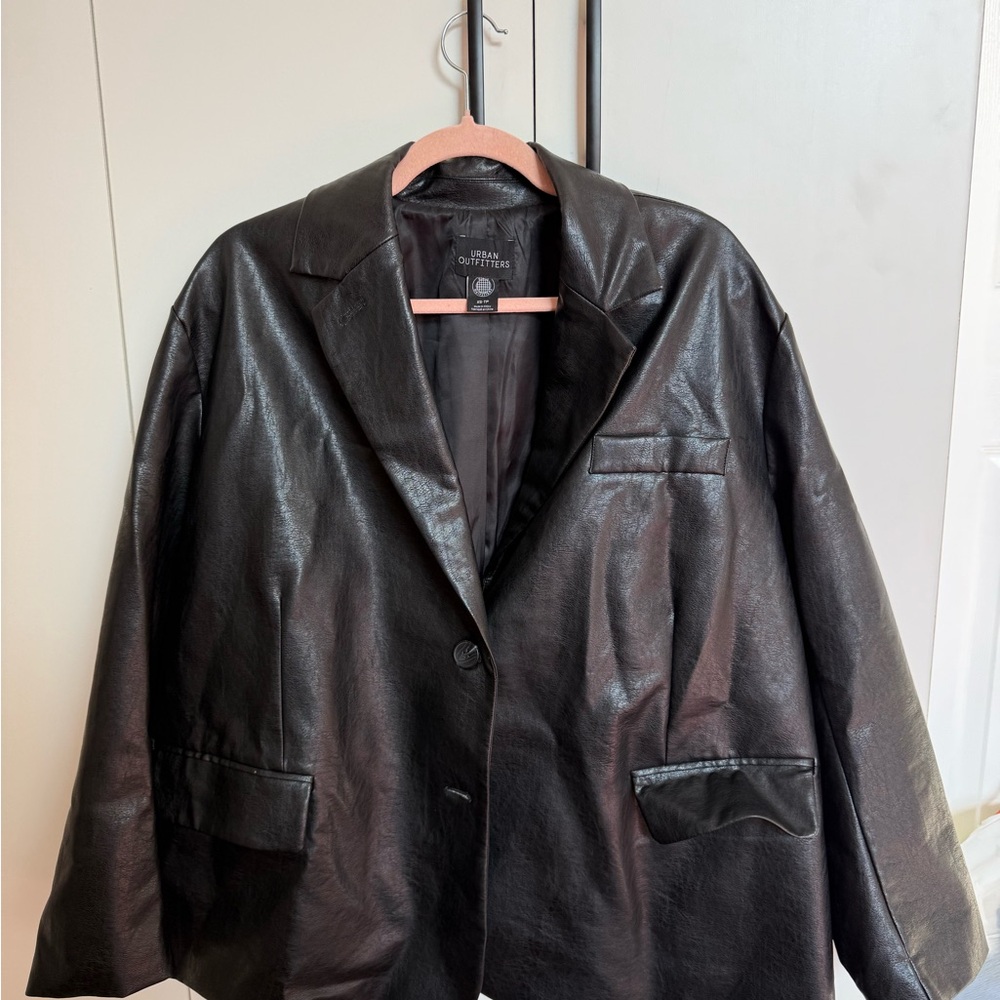Urban Outfitters Dark Faux Leather Jacket